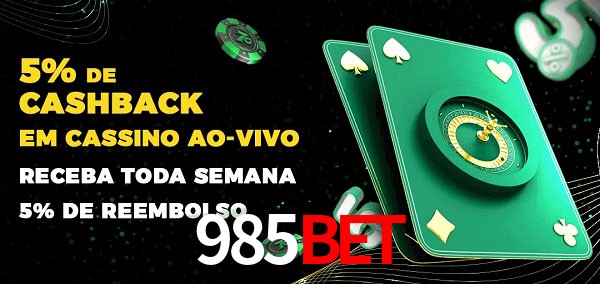 Promoções do cassino ao Vivo 985bet